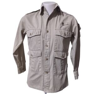Boston Traders Safari Shirt Medium Vintage Gorp Core Khaki Utility Cargo Shacket